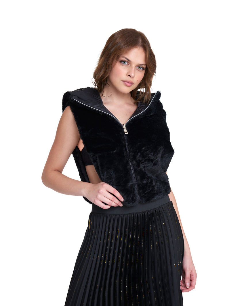 Fury Open Sides Vest With Hoodie