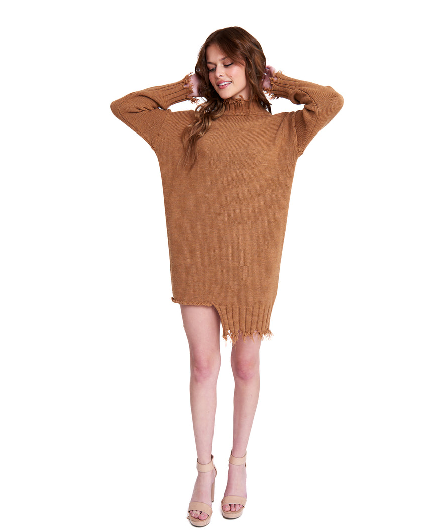 Knitted High Neck Dress
